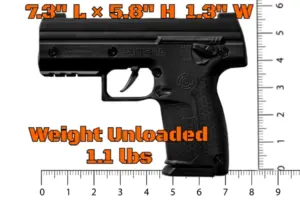 BYRNA SD Pepper Launcher / Gun (Free Holster with purchase) 9 Byrna SD Size in inches by S.A. Self Defense Product purchase page