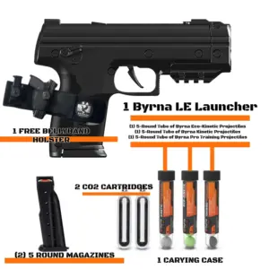 Whats included with the Byrna LE pepper gun kit from S.A. Self Defesne