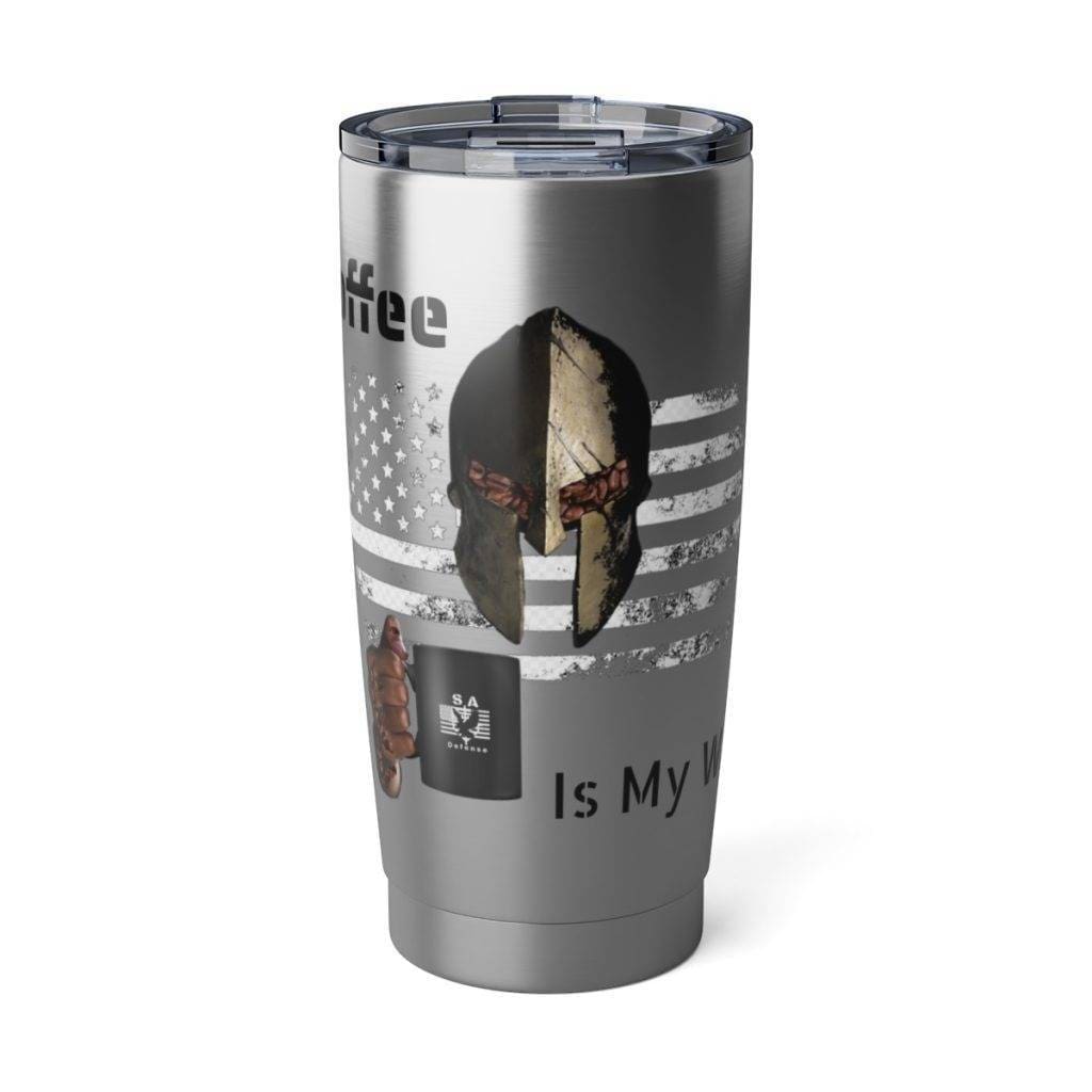 S.A. Self Defense Coffee is my war paint tumbler