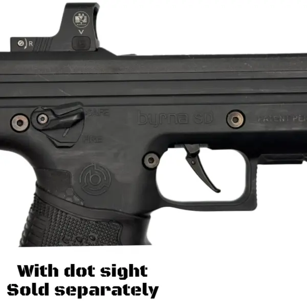 Byrna ProFiber Top Cover Slide Sight with S.A. Self defense red dot sight attached side