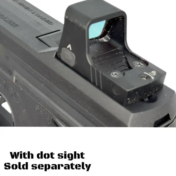 Byrna ProFiber Top Cover Slide Sight with S.A. Self defense red dot sight attached top angle