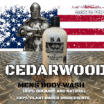 S.A. Self Defense Body Wash 100% Plant based, Natural & Organic (Cedarwood Scent)