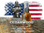 S.A. Self Defense cedarwood scent Beard Oil all Natural and Organic