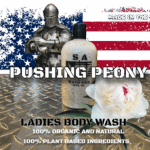 S.A. Self Defense Womans Body Wash 100% Plant based, Natural & Organic (Pushing Peony)