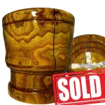 Barber Shaving Bowl Smoke Bush wood, epoxy and marble (SOLD)