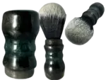 Barber miltary Shaving brush Epoxy Heros GreenLine with 22mm tuxedo knot main