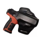 S.A. Self Defense Byrna SD Thumb Break Leather Holster with laser attachment