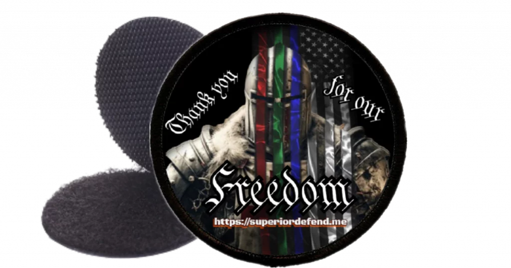 S.A. Self Defense thank you heros with Byrna products free velcro patch