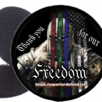 "Free Thank you for our freedom" Velcro patch
