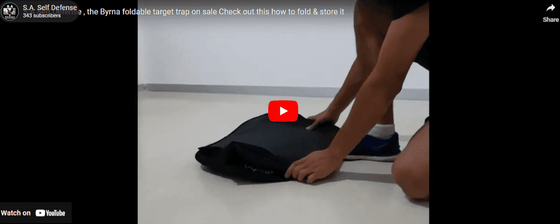Byrna foldable target trap Check out this video how to fold & store it