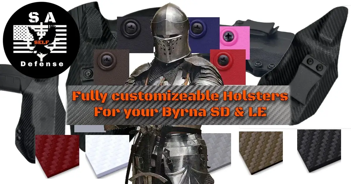 Byrna SD and Byrna LE custom holsters from S.A. Self Defense