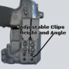 S.A. Self Defense Kydex holster fits Byrna SD with S,A, Self Defense mini 1300 laster adjustable clips