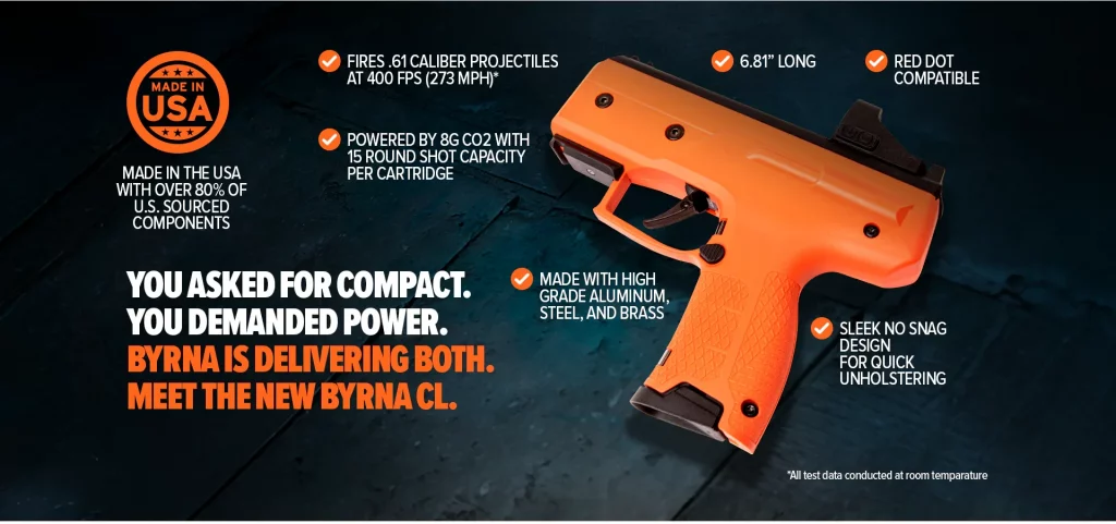 Just Released: The Byrna CL — Here are the specs & Get yours 2 Byrna CL Specs and price by S.A. Self Defense