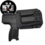 S.A. Self Defense Holster for Byrna Cl with red dot sight back logo