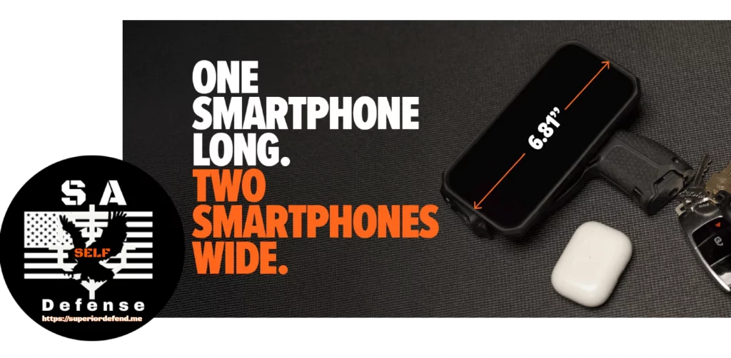 Just Released: The Byrna CL — Here are the specs & Get yours 3 S.A. Self Defense shows the size of the Byrna CL next to phone