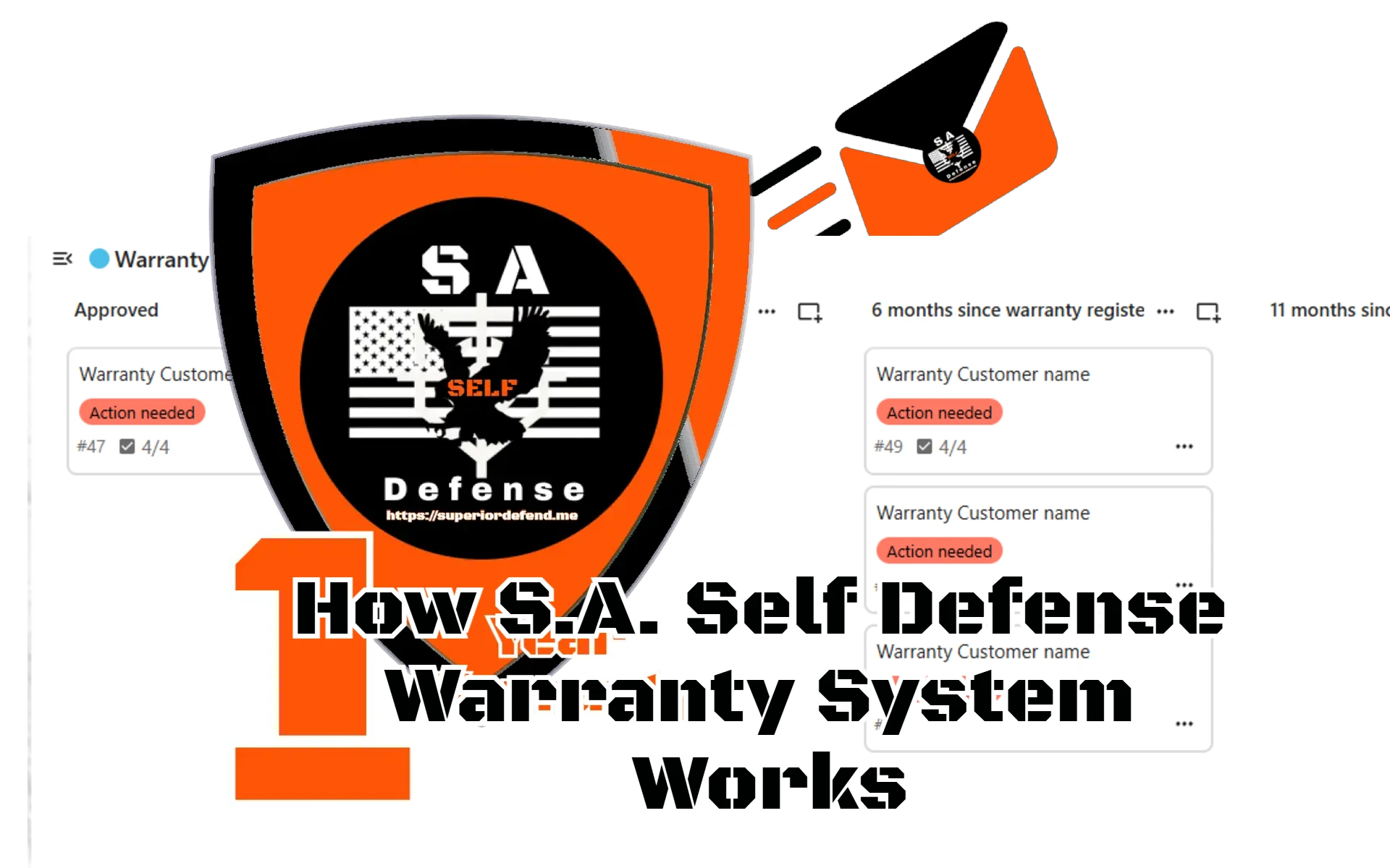 S.A. Self Defense warranty system and how it works with our products