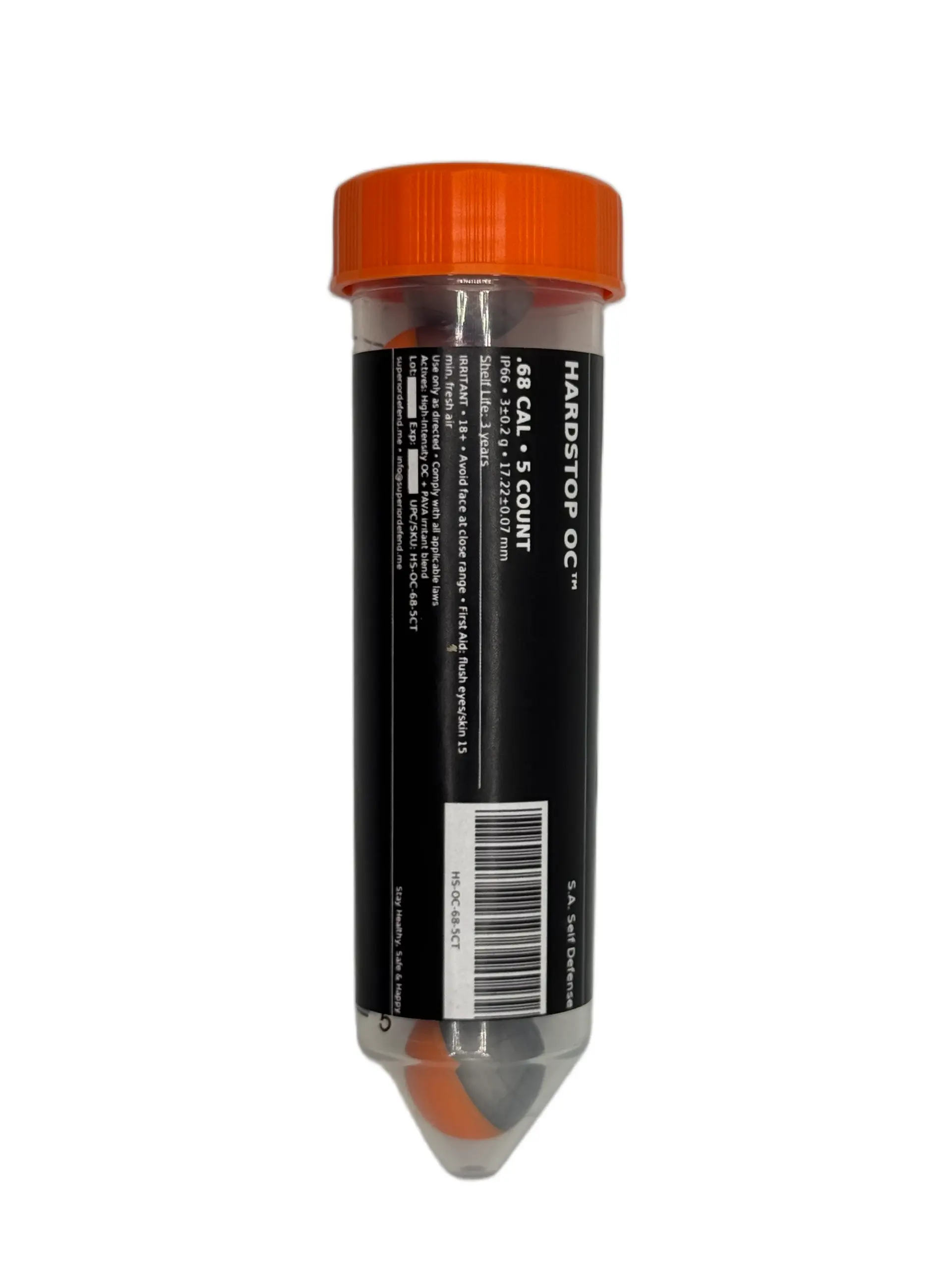 S.A. Self Defense .68 Cal HardStop Pepper Spray Ammo / Projectiles 7 S.A. Self Defense .68 Cal Pepper Ammo Hardstop Ammo back