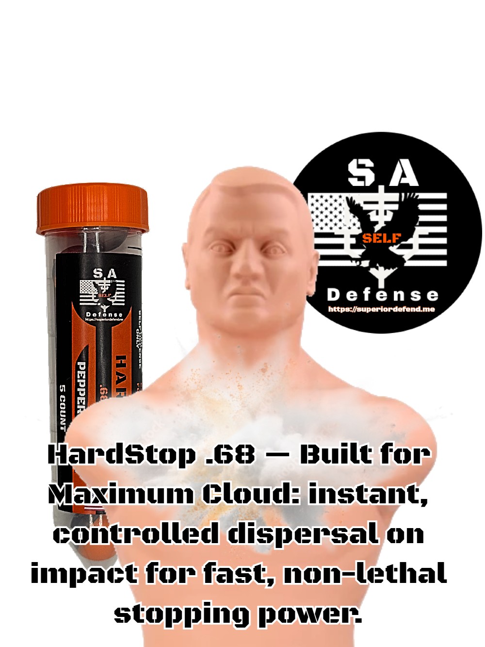 S.A.-Self-Defense-.68-Cal-Pepper-Ammo-showing-pepper-cloud
