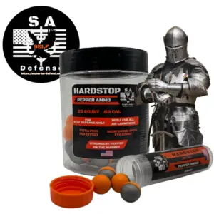 S.A. Self Defense .68 cal ammo hardstop pepper ammo pepper balls