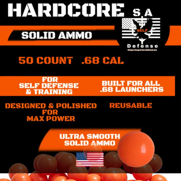 .68 Cal HardCore Solid Ammo Projectiles
