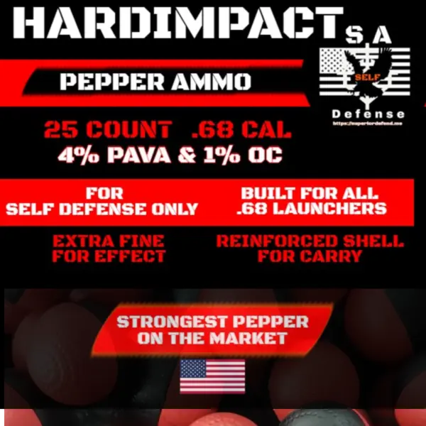 .68 Cal HardImpact Pepper Ammo Projectiles