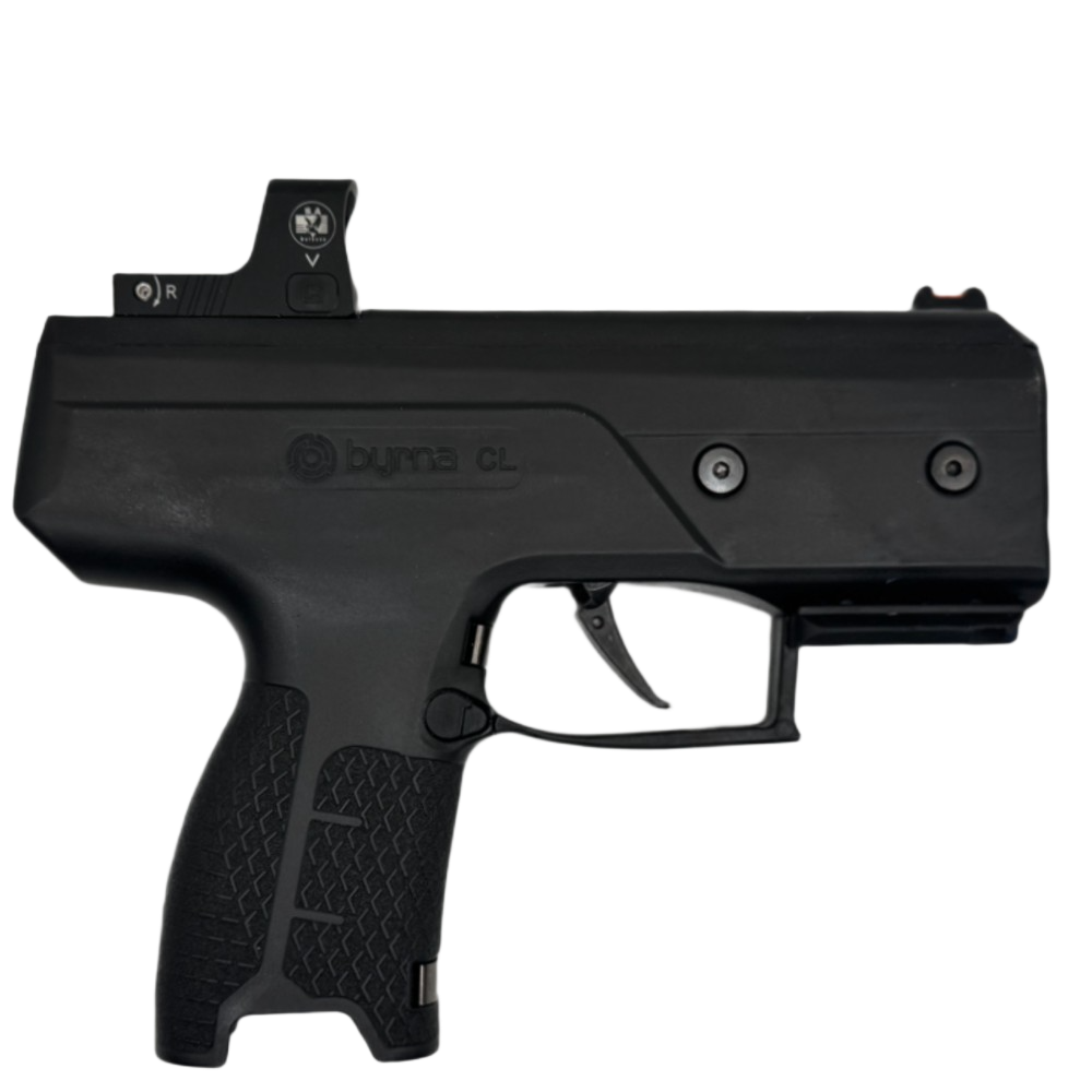 S.A. Self Defense red dot sight for the Byrna CL s.a. side w byrna cl