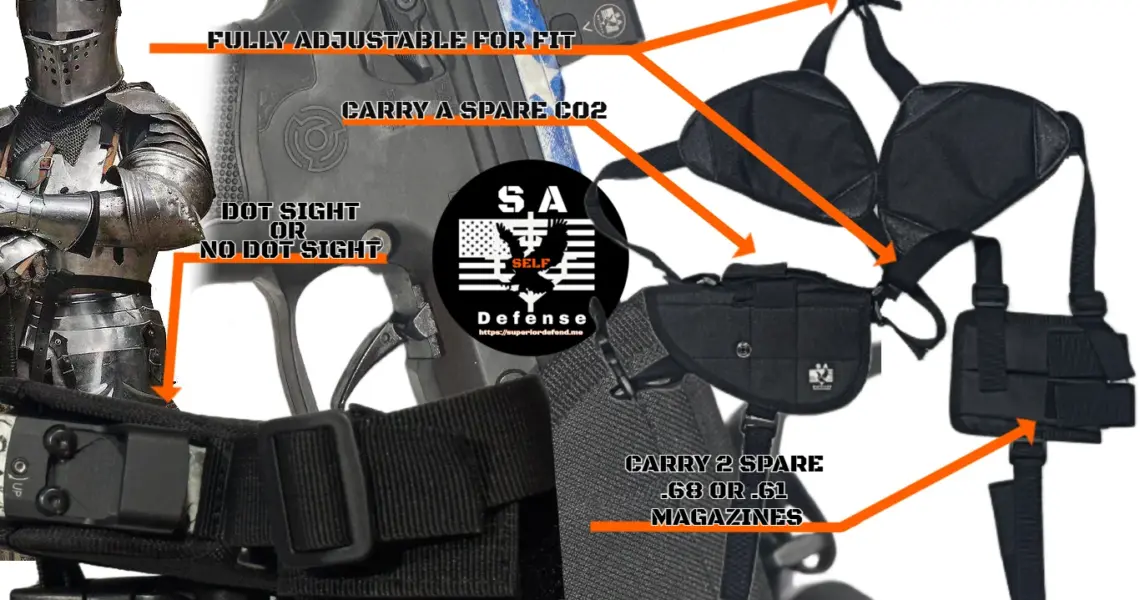 S.A. Self Defense Shoulder Holster Designed for the Byrna Sd, Byrna CL, Byrna LE back in stock