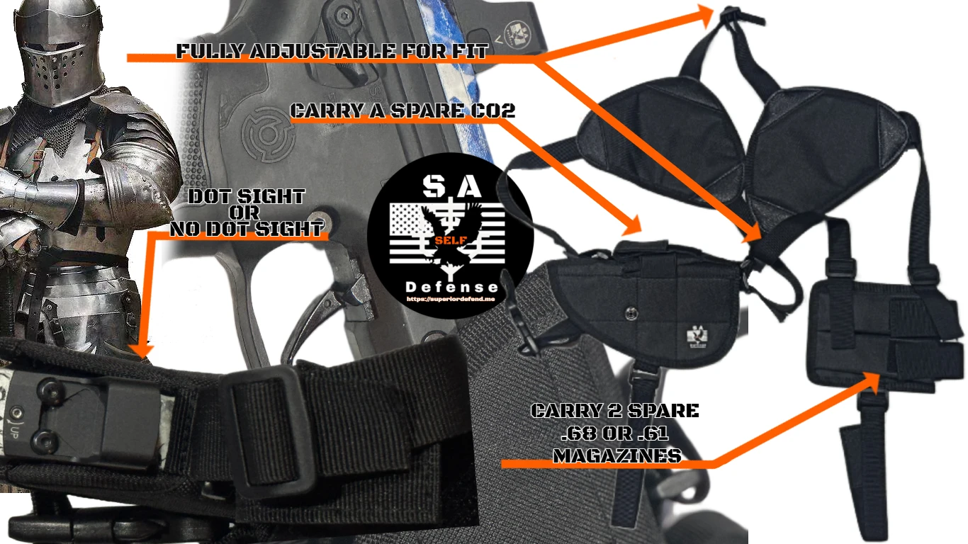 S.A. Self Defense Shoulder Holster Designed for the Byrna Sd, Byrna CL, Byrna LE back in stock