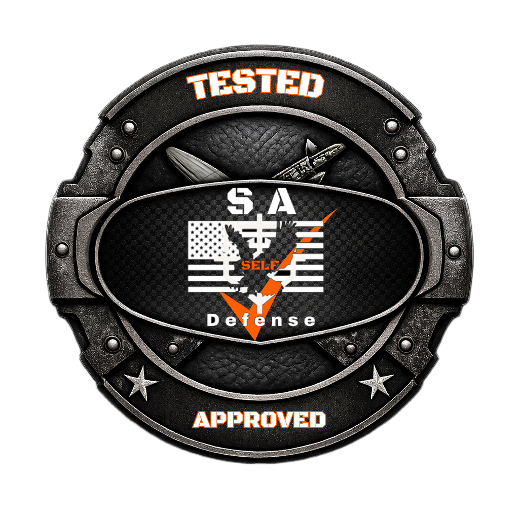 S.A. Self Defense – Tested & Approved Standard 1 S.A. Self Defense Tested and Approved products sold by S.A. Self Defense compatible white