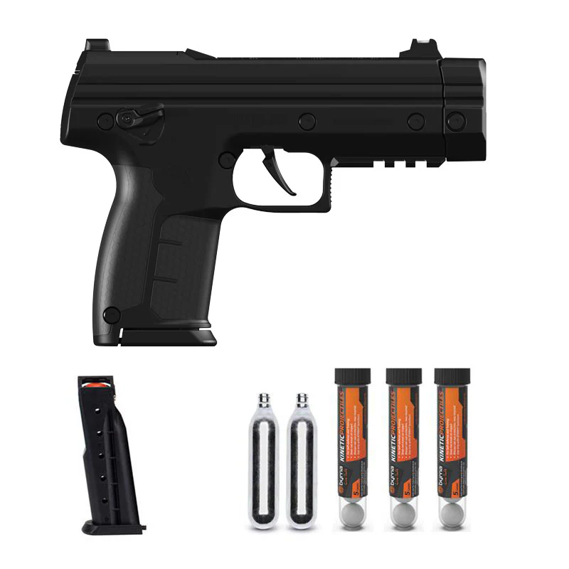 New BYRNA LE Gen. 2 – Non-Lethal Pepper Gun / CO₂ Launcher (Free Holster w/ Purchase) 1 S.A. Self Defense Black Byrna LE Gen 2 new model Black Kit Shown