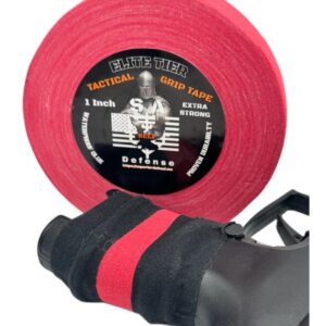 S.A. Self Defense Elite Tectical Goon Grip Tape red shown on gun handle