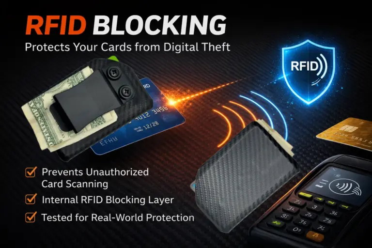 S.A. Self Defense Kydex Wallet with RFID BLocked tested