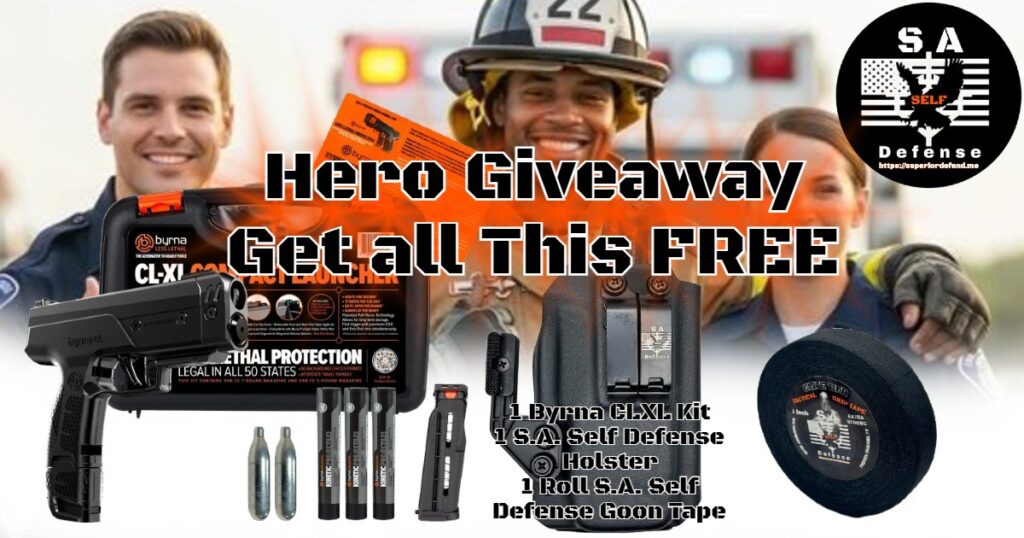 S.A. Self Defense Hero Giveaway Help a Hero Byrna CLXL