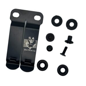 S.A. self Defense Holster Mono block metal Clip with screws and hardware