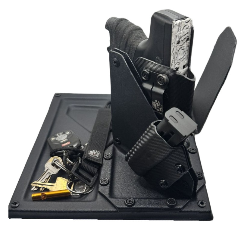 S.A. Self Defense EDC Tray with wireless charging and Magaing holster gun holster built in side 1