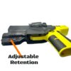 S.A. Self Defense Sabre Holster with S.A. Self Defense 1500 laser light attachment adjustable retention jpg