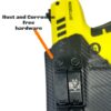 S.A. Self Defense Sabre Holster with S.A. Self Defense 1500 laser light attachment rust free hardware