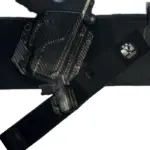 S.A. Self Defense Shadow Flex bellyband running holster with kydex holster and secondary firearm holster showing fullByrna CL