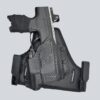 S.A. Self Defense shadowflex holster for Byrna CL with Olight attached ck sliding in holster