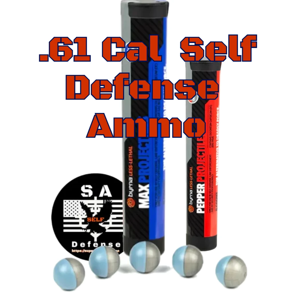 .61 caliber self defense pepper and tear gas ammo sold at S.A. Self Defense