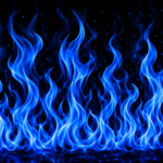 SA. Self Defense kydex holster image Blue Flames