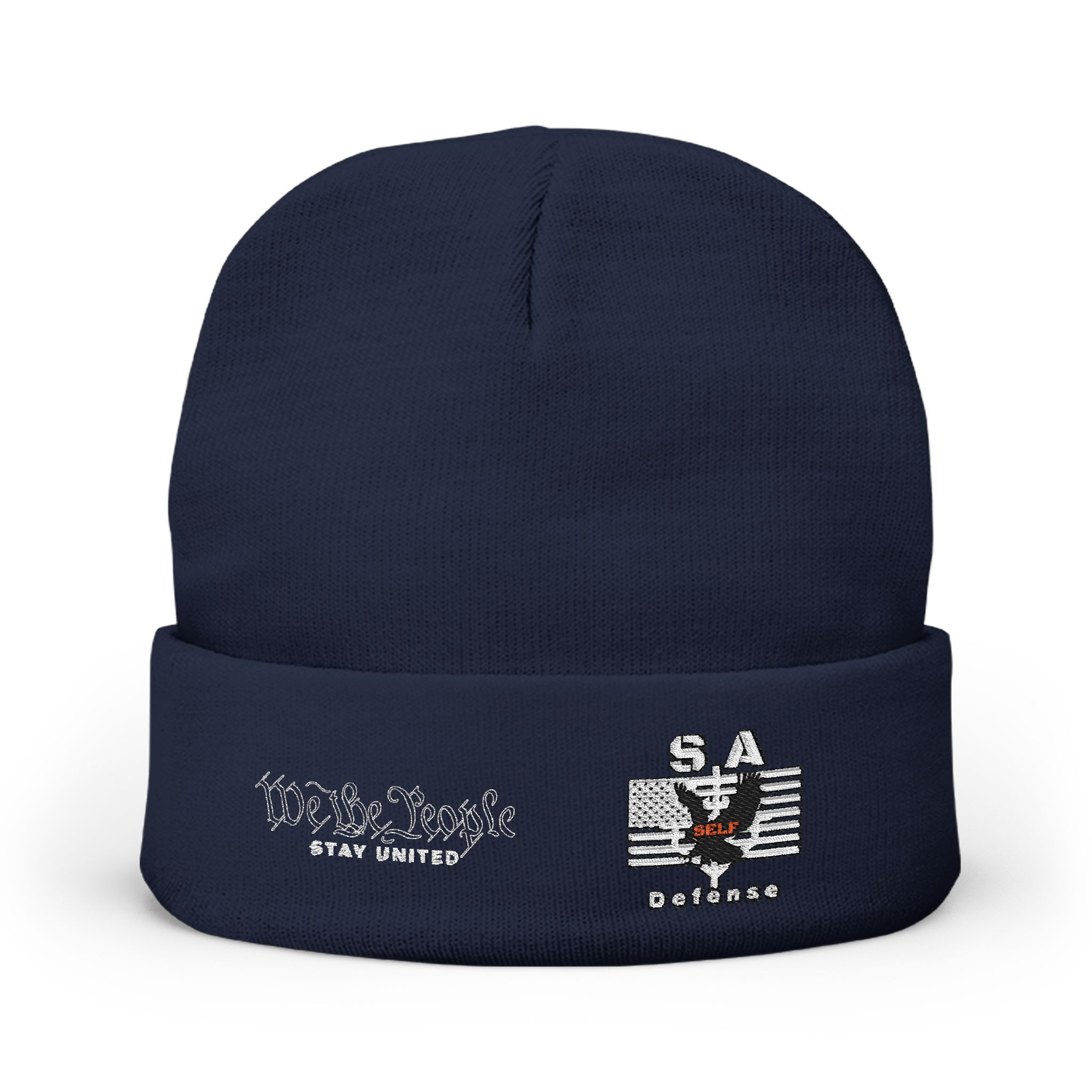 We the People – Stay United S.A. Self Defense Embroidered Knit Beanie 4 We the People – Stay United S.A. Self Defense Embroidered Knit Beanie - Image 4