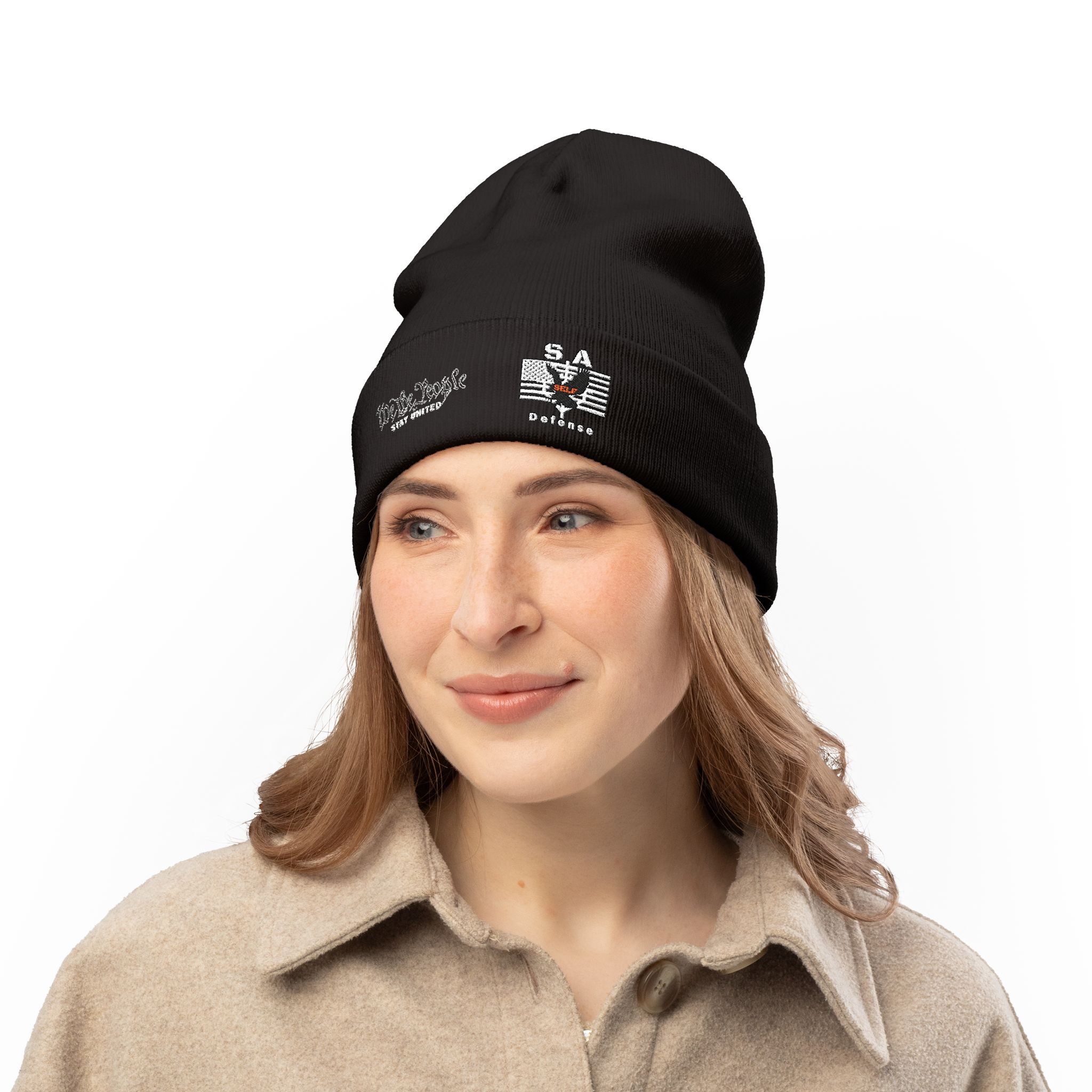 We the People – Stay United S.A. Self Defense Embroidered Knit Beanie 2 We the People – Stay United S.A. Self Defense Embroidered Knit Beanie - Image 2