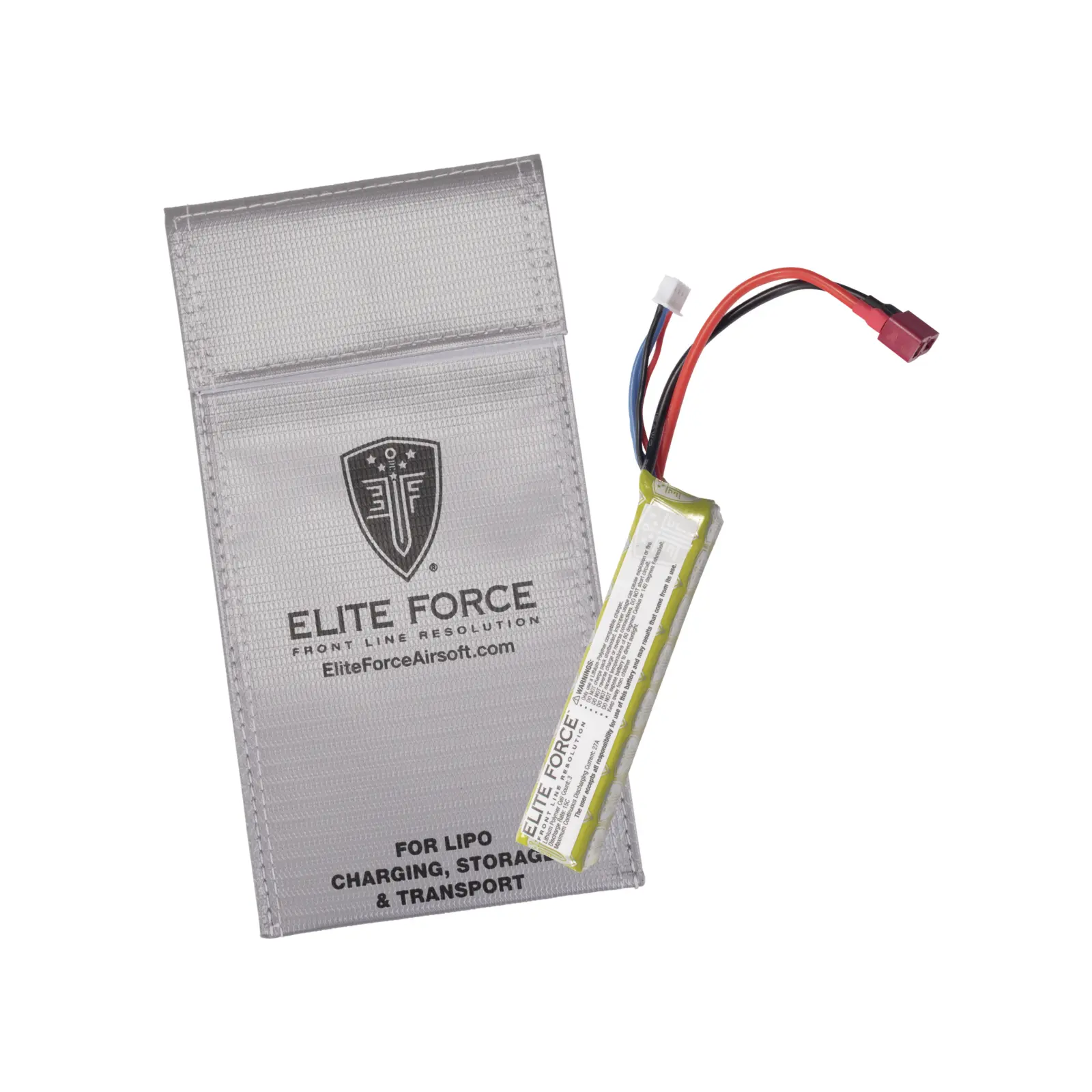 Elite Force 111V LIPO 900 MAH 15C STICK BATTERY DEANS WIRED-FEMALE 1 EF 11.1V Lipo 900 15C STICK - DEANS - GEN2 W/LIPO BAG — Product image