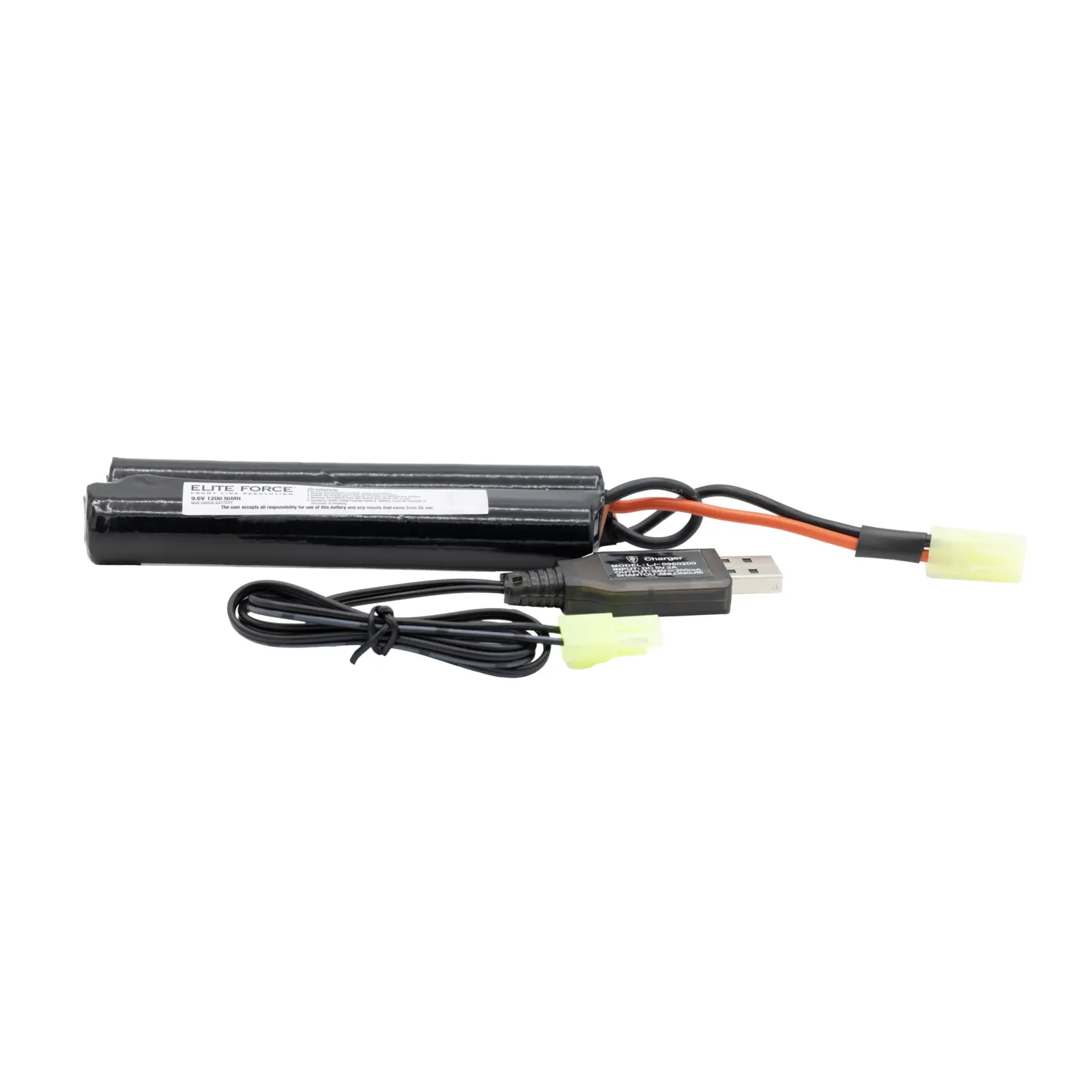 Elite Force Starter Power Pack - 9.6V 1200 mAh Nunchuck Battery and USB-A Charging Cable 1 EF STARTER POWER PACK COMBO 9.6 & USB Charging Cable — Product image