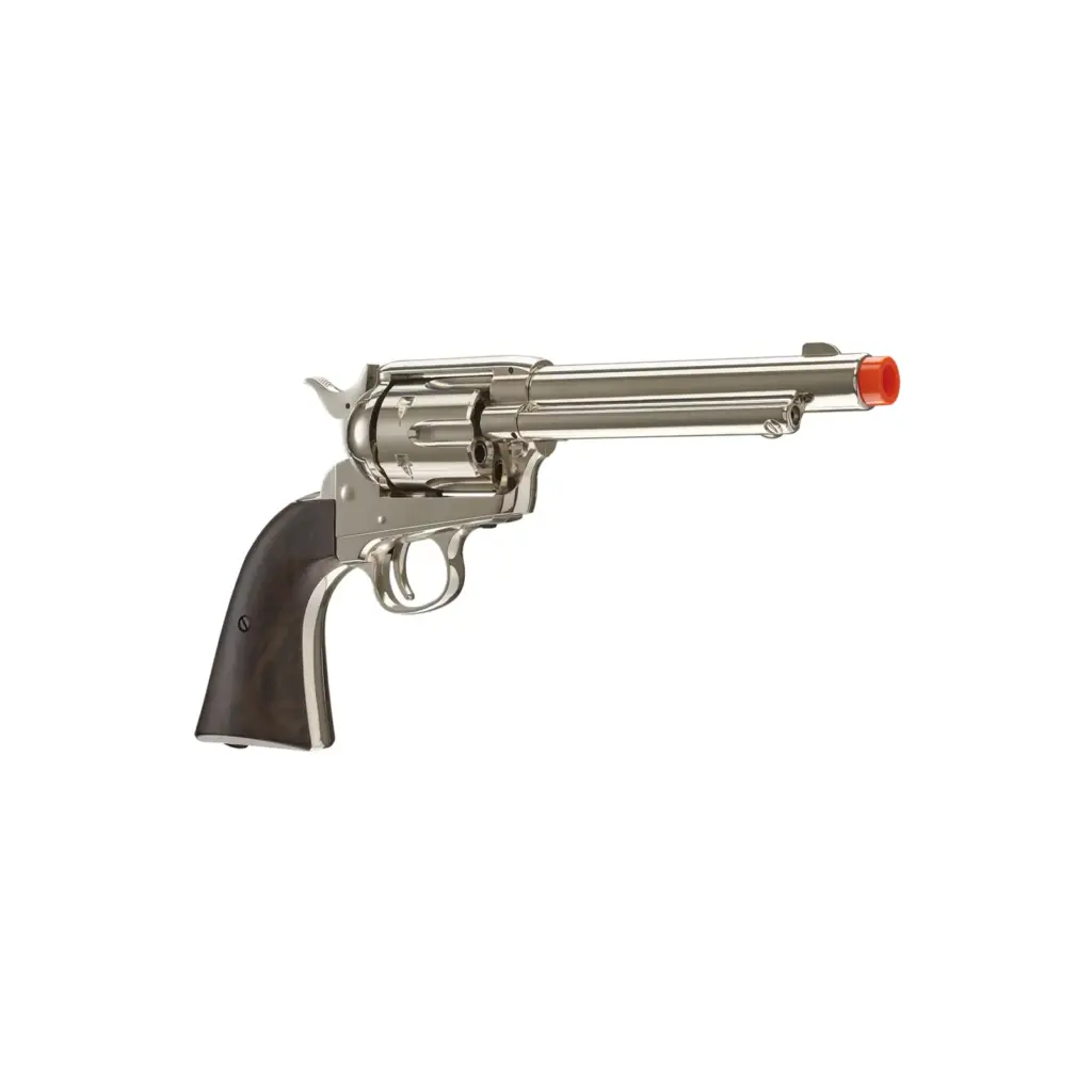 The Byrna EP Discontinued with Honors. Updated 4/17/2025: The new Byrna CL is released 12 Legends Smoke Wagon Revolver - Nickel — Product image