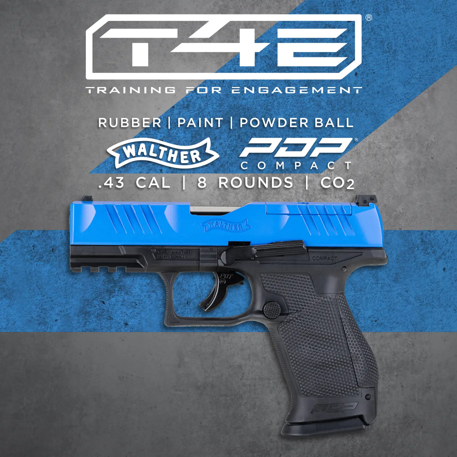Optic Ready T4E Walther PDP 43 cal Paintball Pistol LE Blue w/2mags 3 Optic Ready T4E Walther PDP 43 cal Paintball Pistol LE Blue w/2mags — Gallery image 3