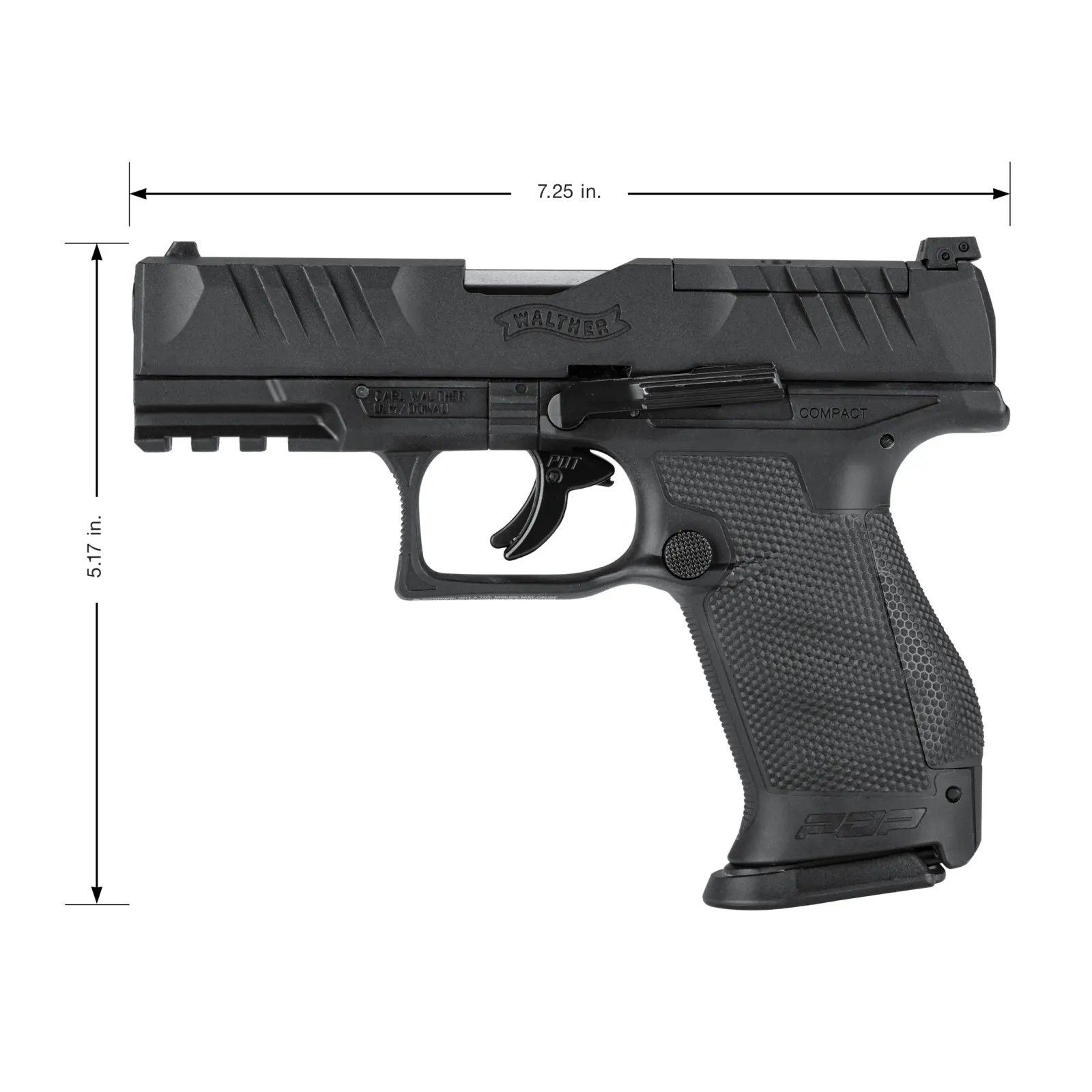 **OPTIC READY**T4E Walther PDP 43 cal Paintball Pistol Black 2 **OPTIC READY**T4E Walther PDP 43 cal Paintball Pistol Black — Gallery image 2