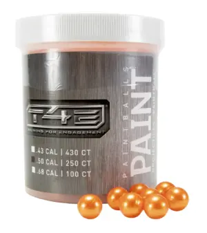 T4E .50 Cal Paintballs Orange (250 ct Jar) — Product image