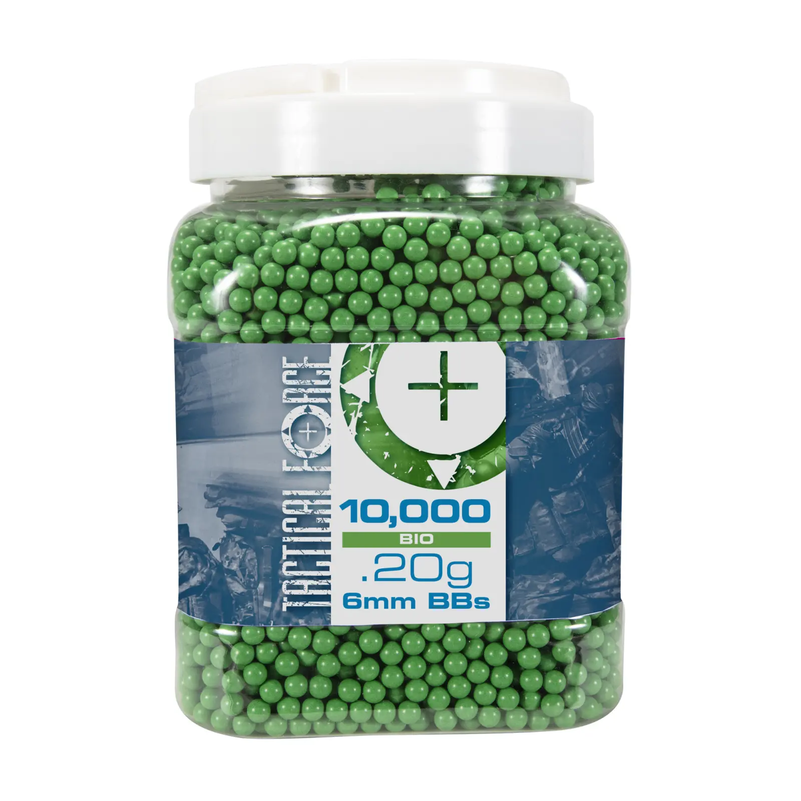TACTICAL FORCE BB 20G - 10,000 COUNT - GREEN Airsoft 1 Tactical Force BIO .20 (Green) - 10K ct — Product image